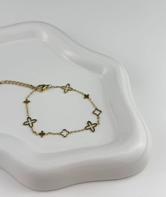 Armband - Flowers gold