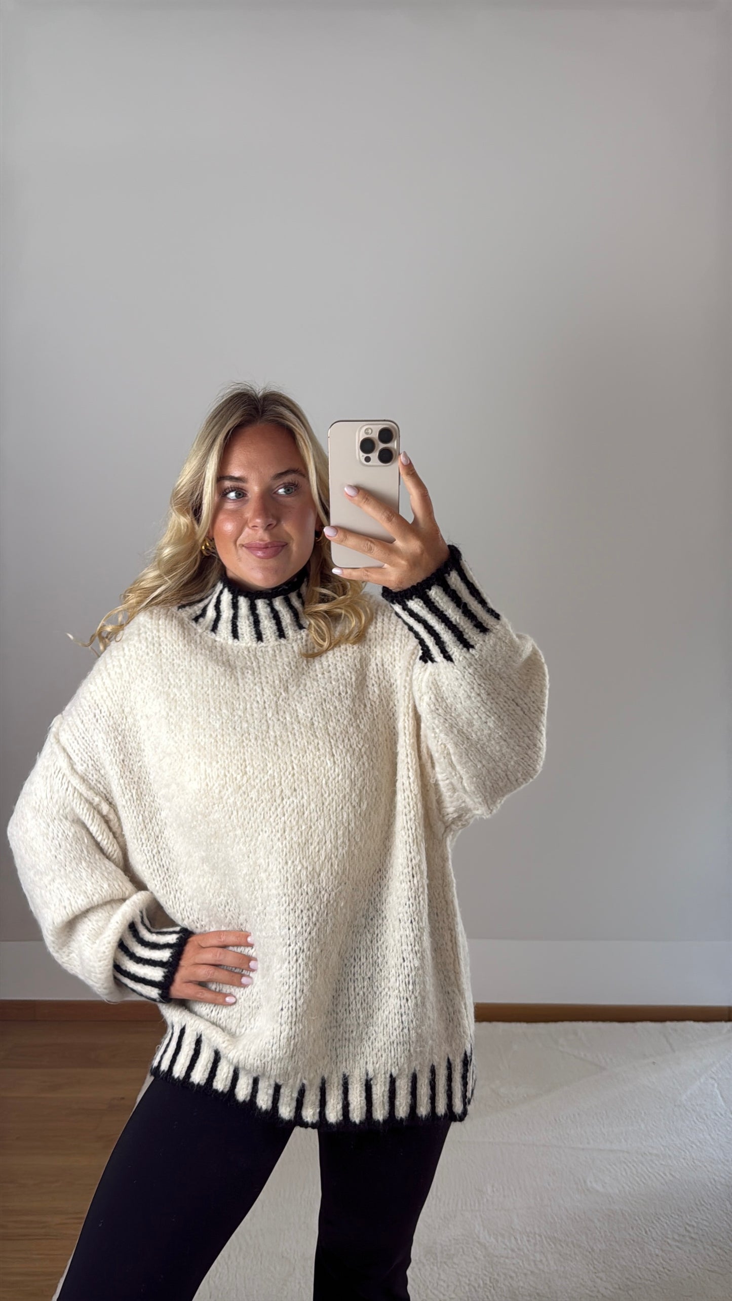 Oversize Pullover Stripes - creme