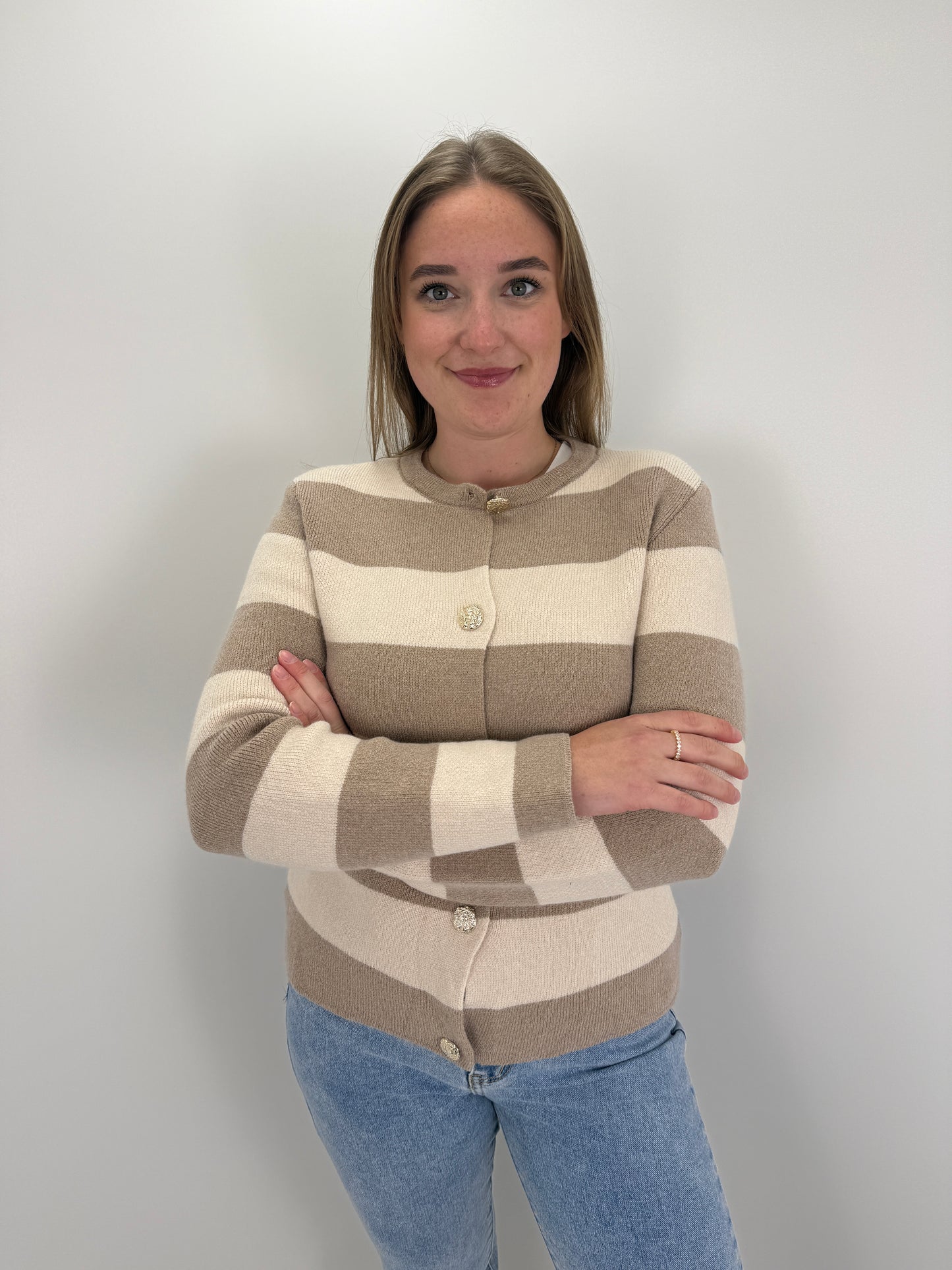 Cardigan Victoria - creme/taupe