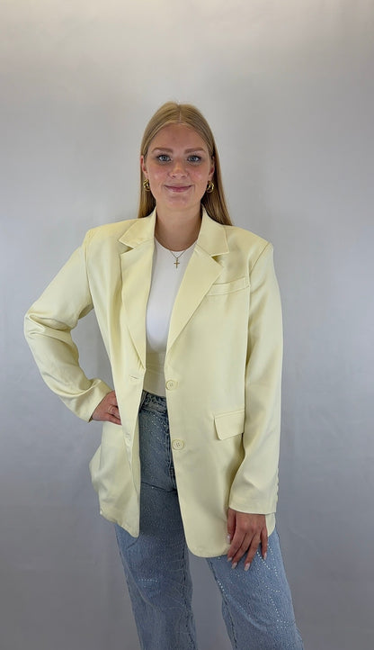 Oversize Blazer Jara - pastellgelb