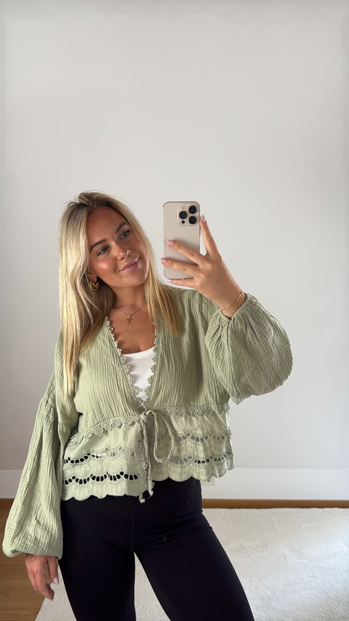 Musselinbluse Ida - grün