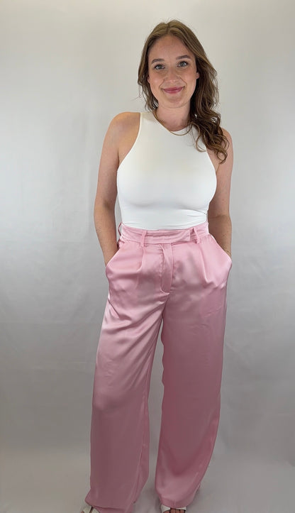 Satinhose Arina - rosa