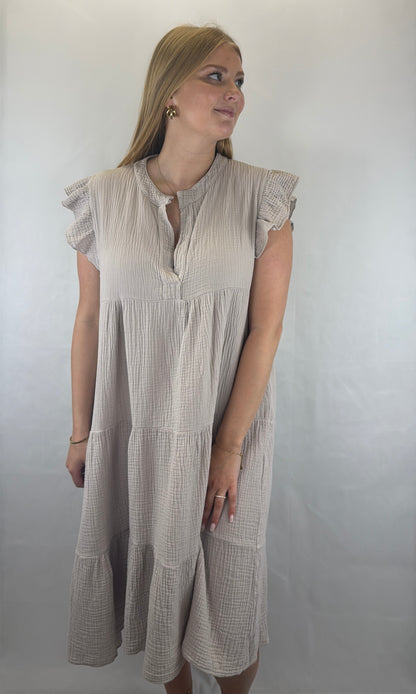Musselinkleid Lynn - beige