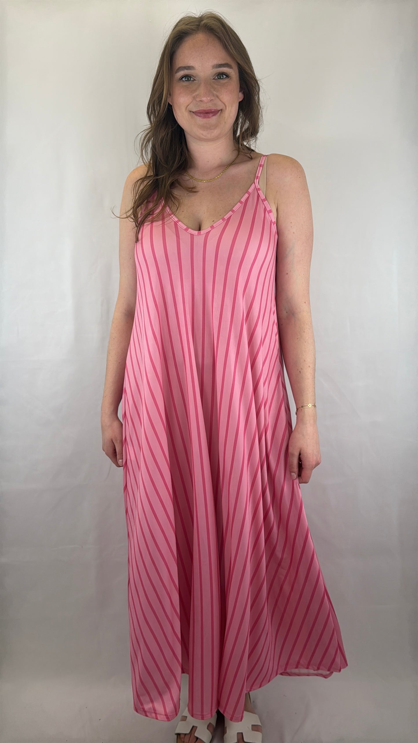Langes Kleid Sina - rosa/pink