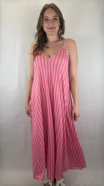 Langes Kleid Sina - rosa/pink