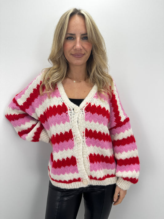 Cardigan Lovely - pink/rot