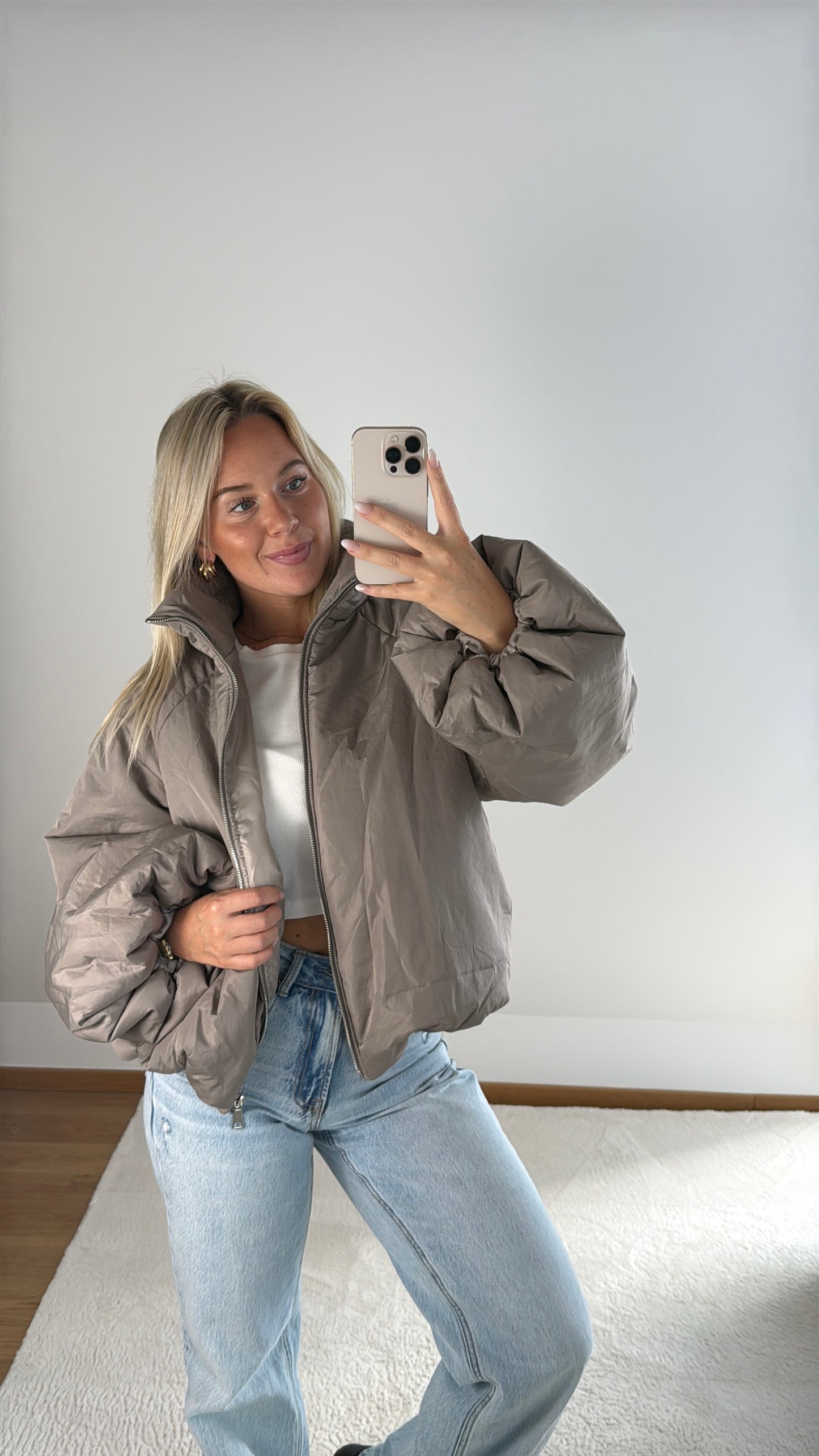 Puffer Jacke Larissa - taupe
