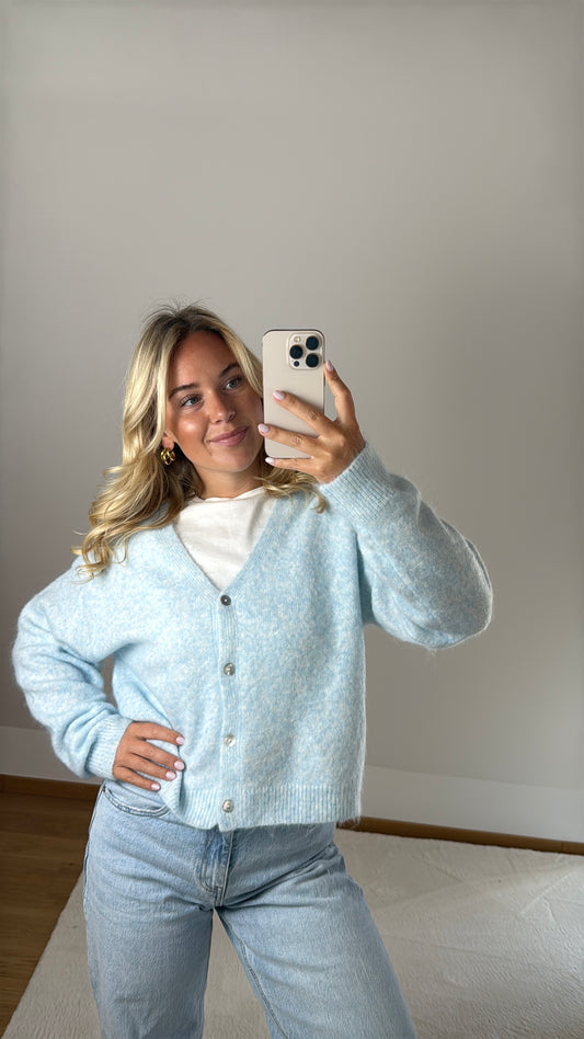 Cardigan mit V-Ausschnitt Blair - hellblau