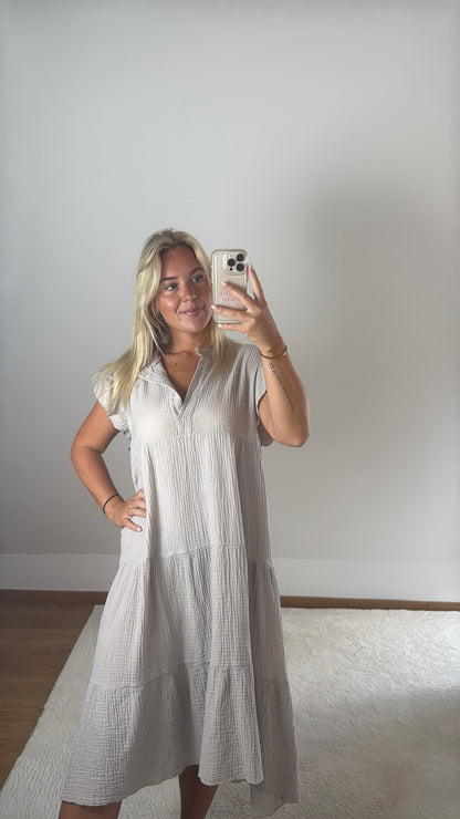 Musselinkleid Lynn - beige