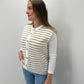Pullunder Stripes- beige/weiß