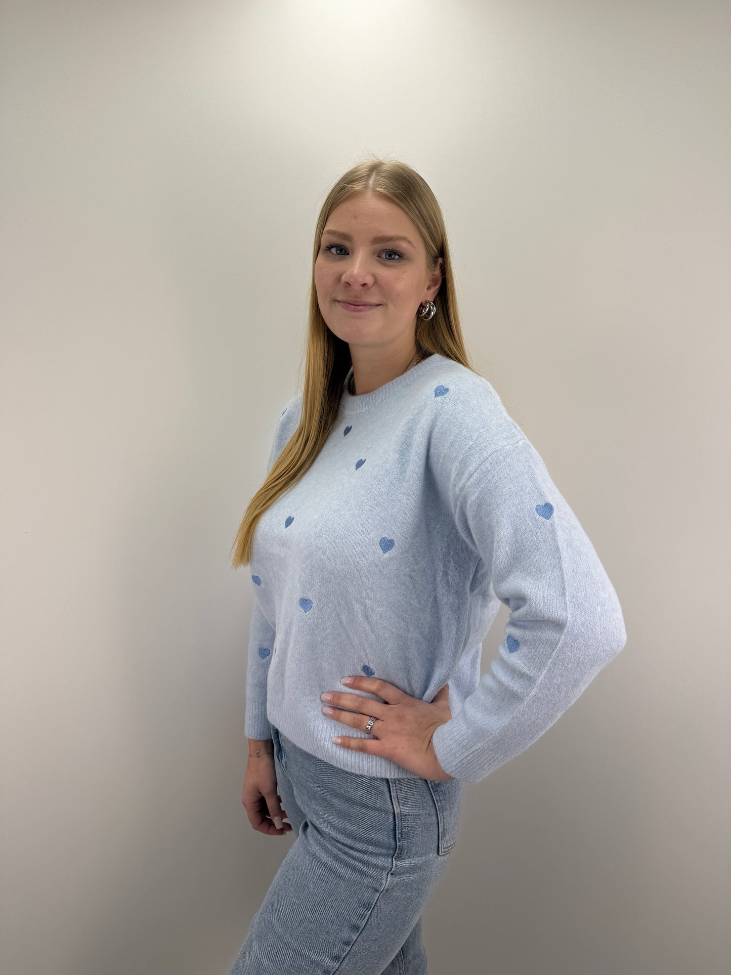 Pullover Hearts - blau