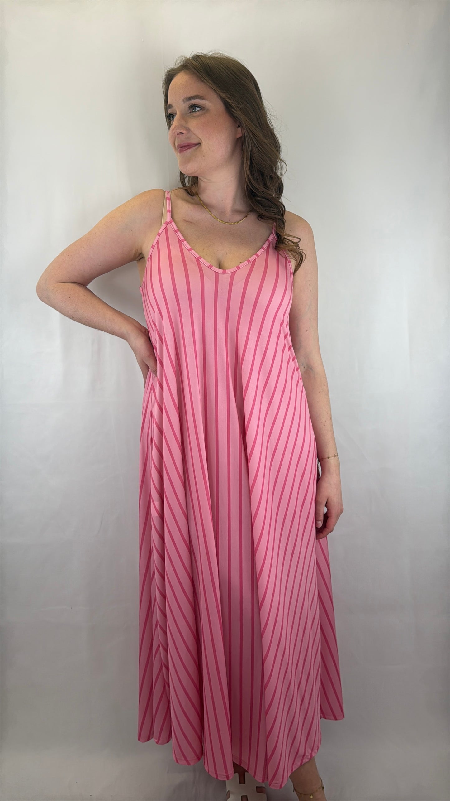 Langes Kleid Sina - rosa/pink