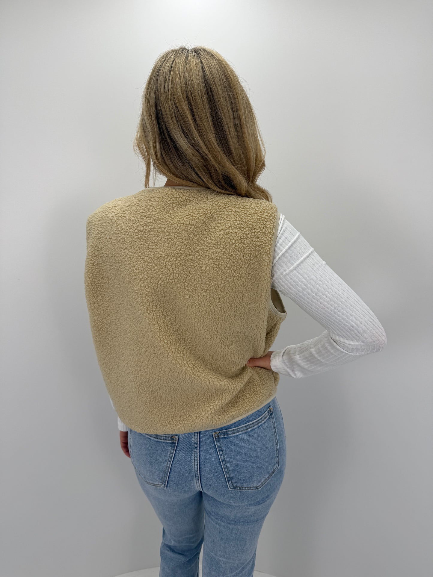 Weste im Teddylook Molly - beige