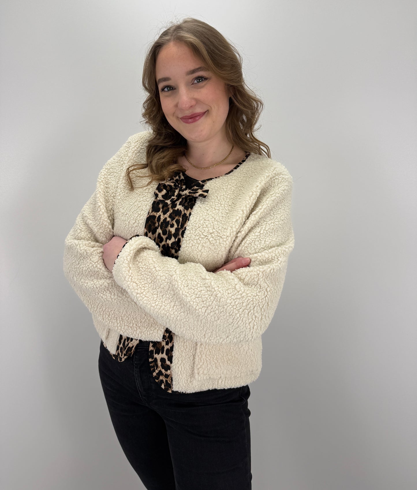 Teddyjacke Bowpard - creme