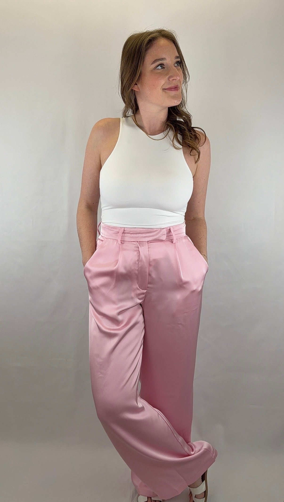 Satinhose Arina - rosa