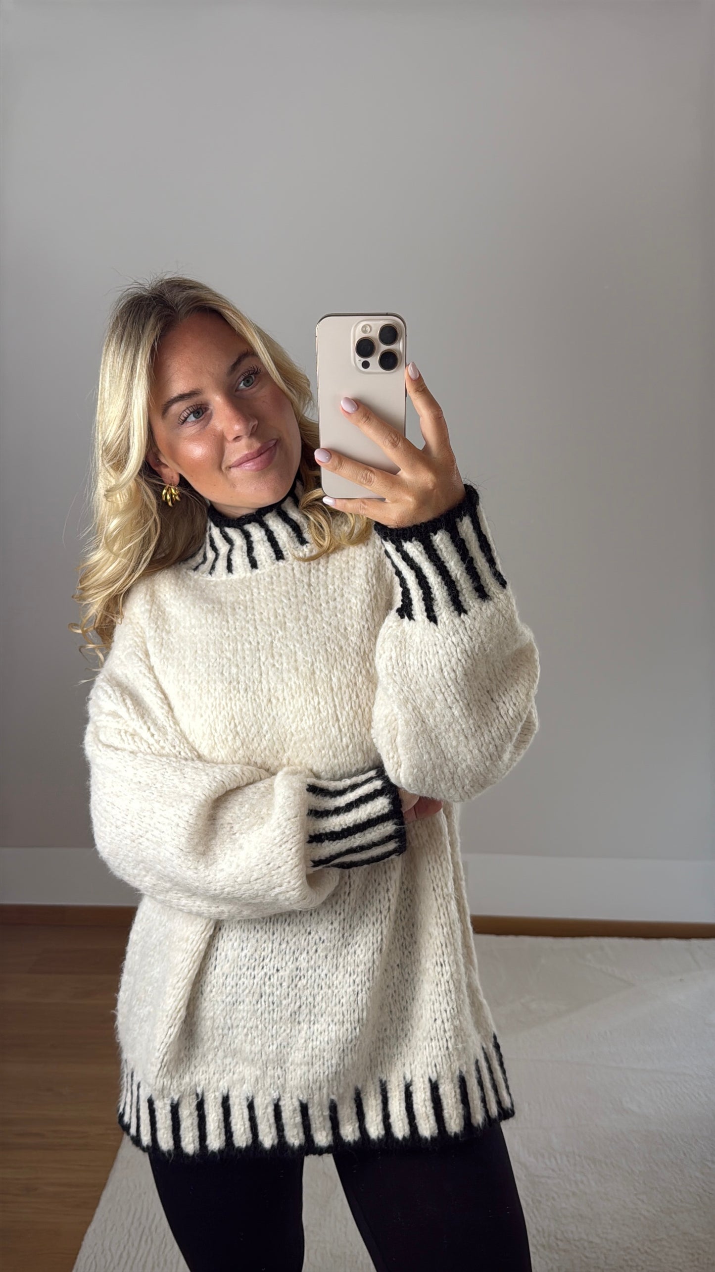Oversize Pullover Stripes - creme