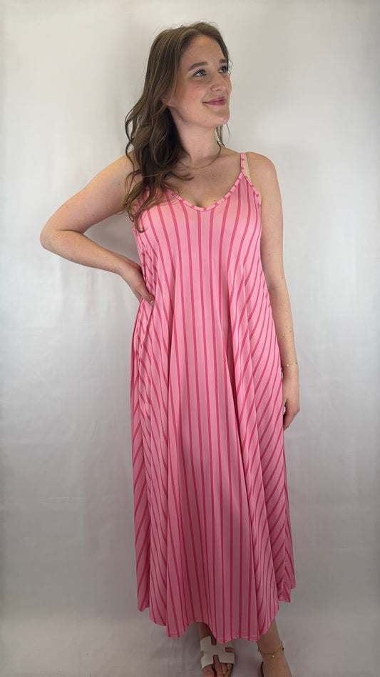 Langes Kleid Sina - rosa/pink