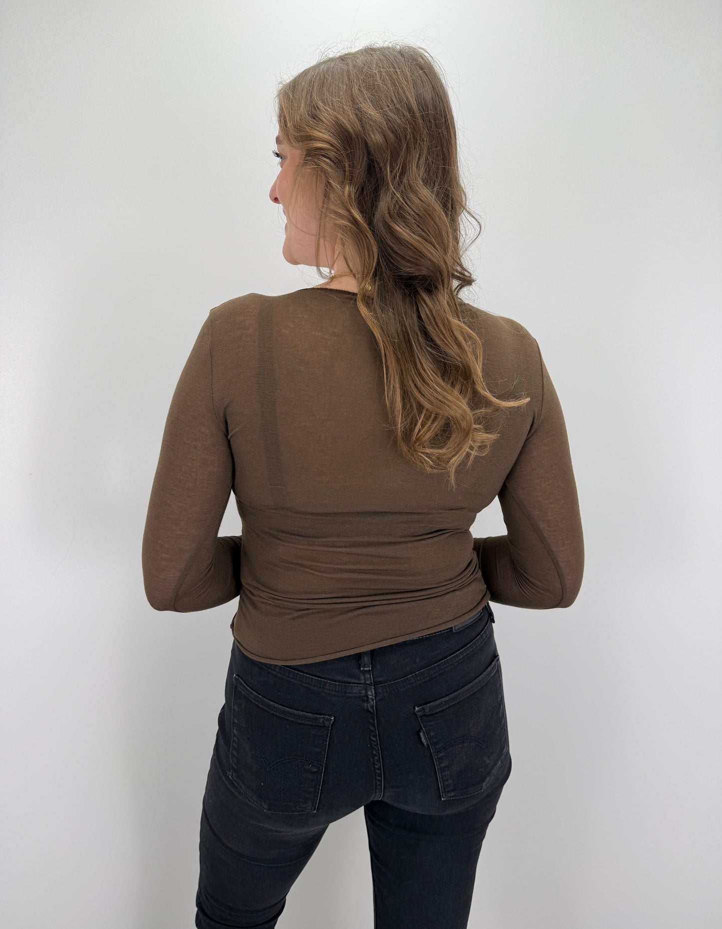 Cashmere Longsleeve Jana - braun