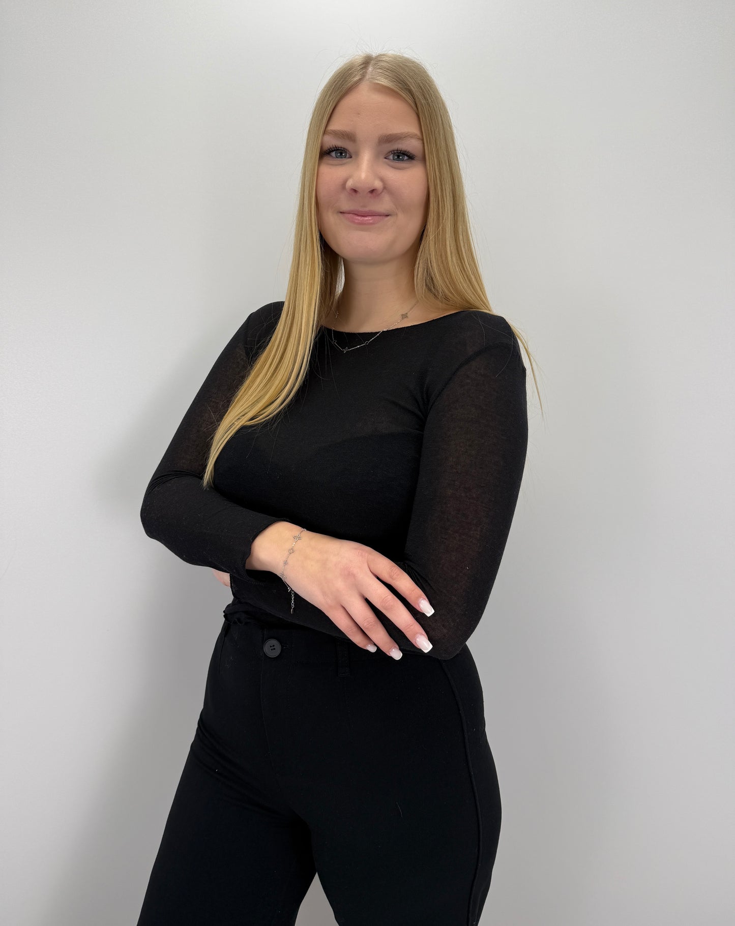 Cashmere Longsleeve Jana - schwarz