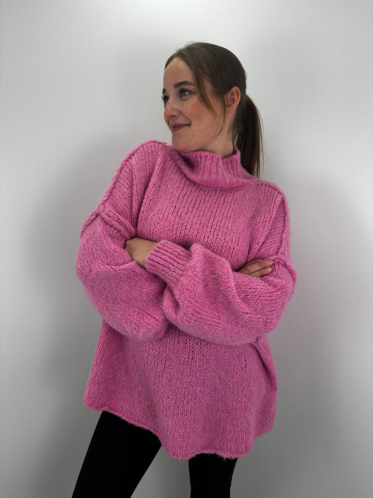 Oversize Pullover - Fuchsia