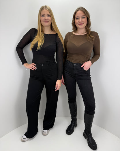 Cashmere Longsleeve Jana - schwarz