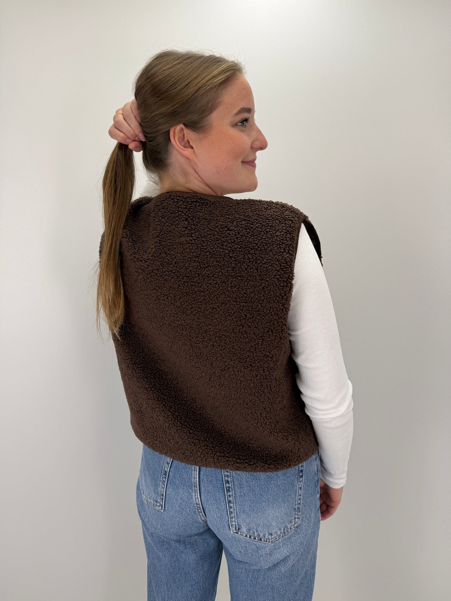 Weste im Teddylook Molly - braun
