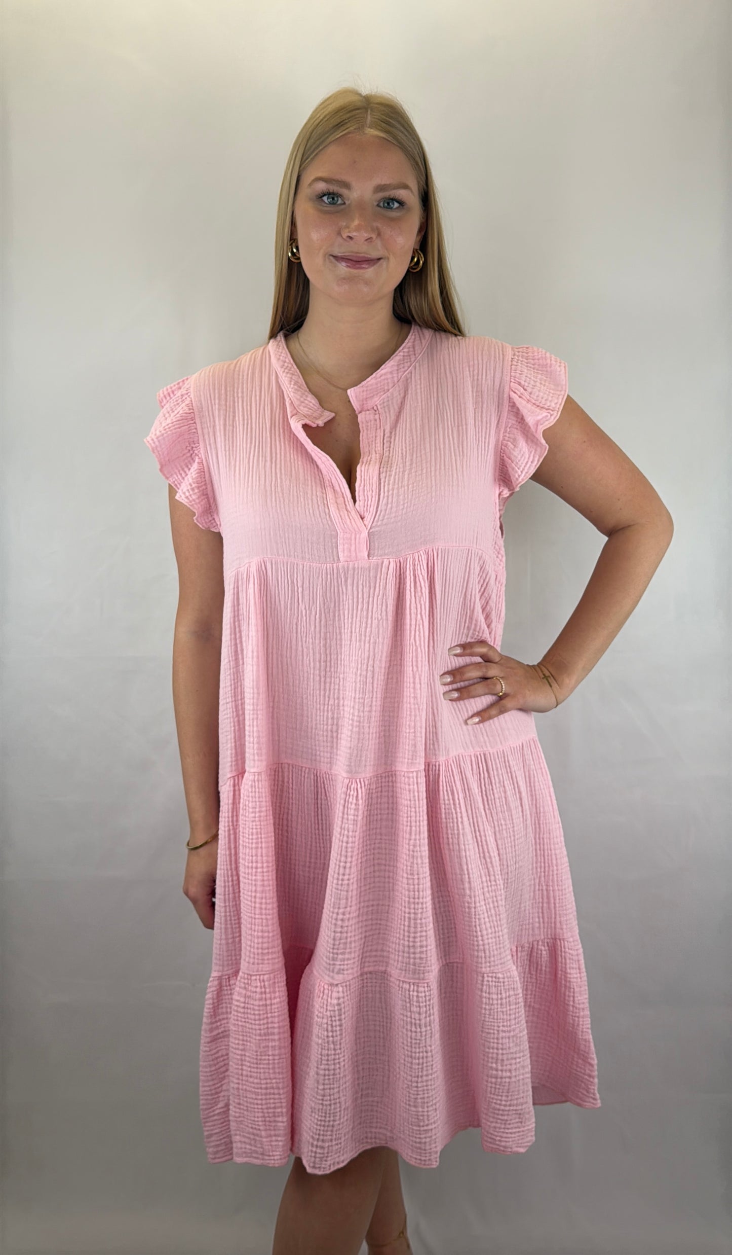 Musselinkleid Lynn - rosa