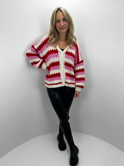 Cardigan Lovely - pink/rot