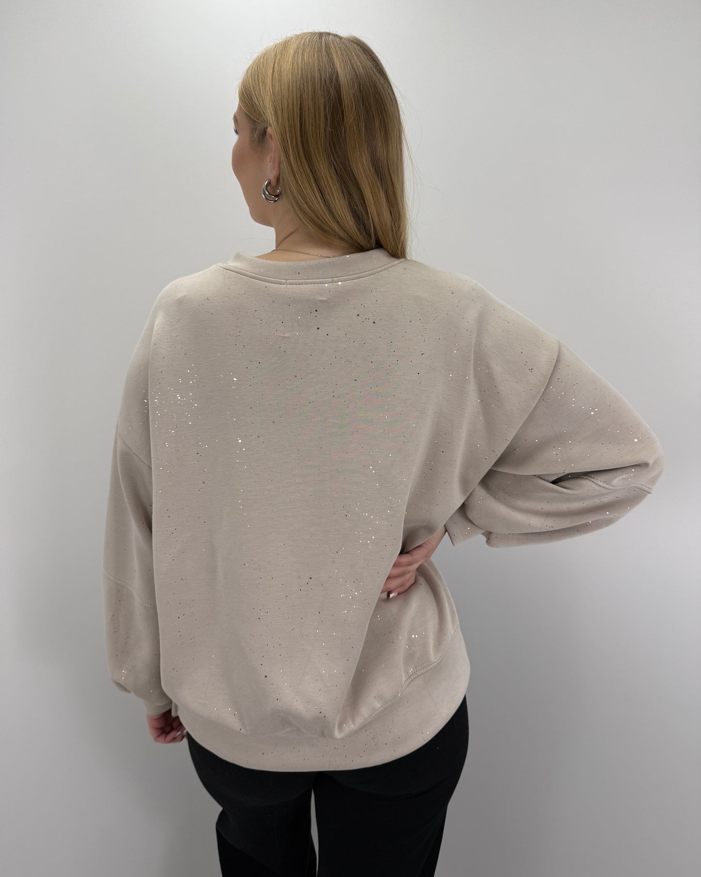 Sweatshirt Shiny - beige