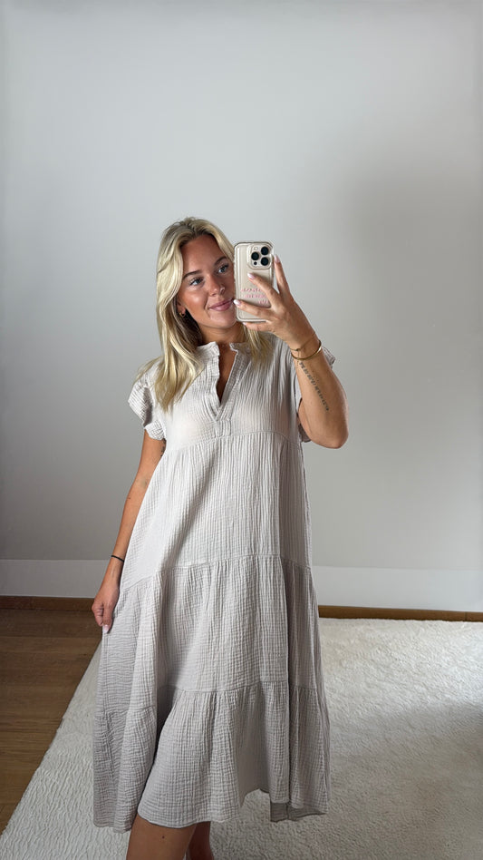 Musselinkleid Lynn - beige