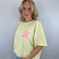 Oversize T-Shirt Smiley - gelb/neonpink
