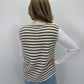 Pullunder Stripes - braun/creme