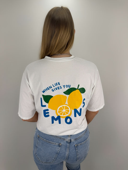 Oversize T-Shirt Lemon - weiß