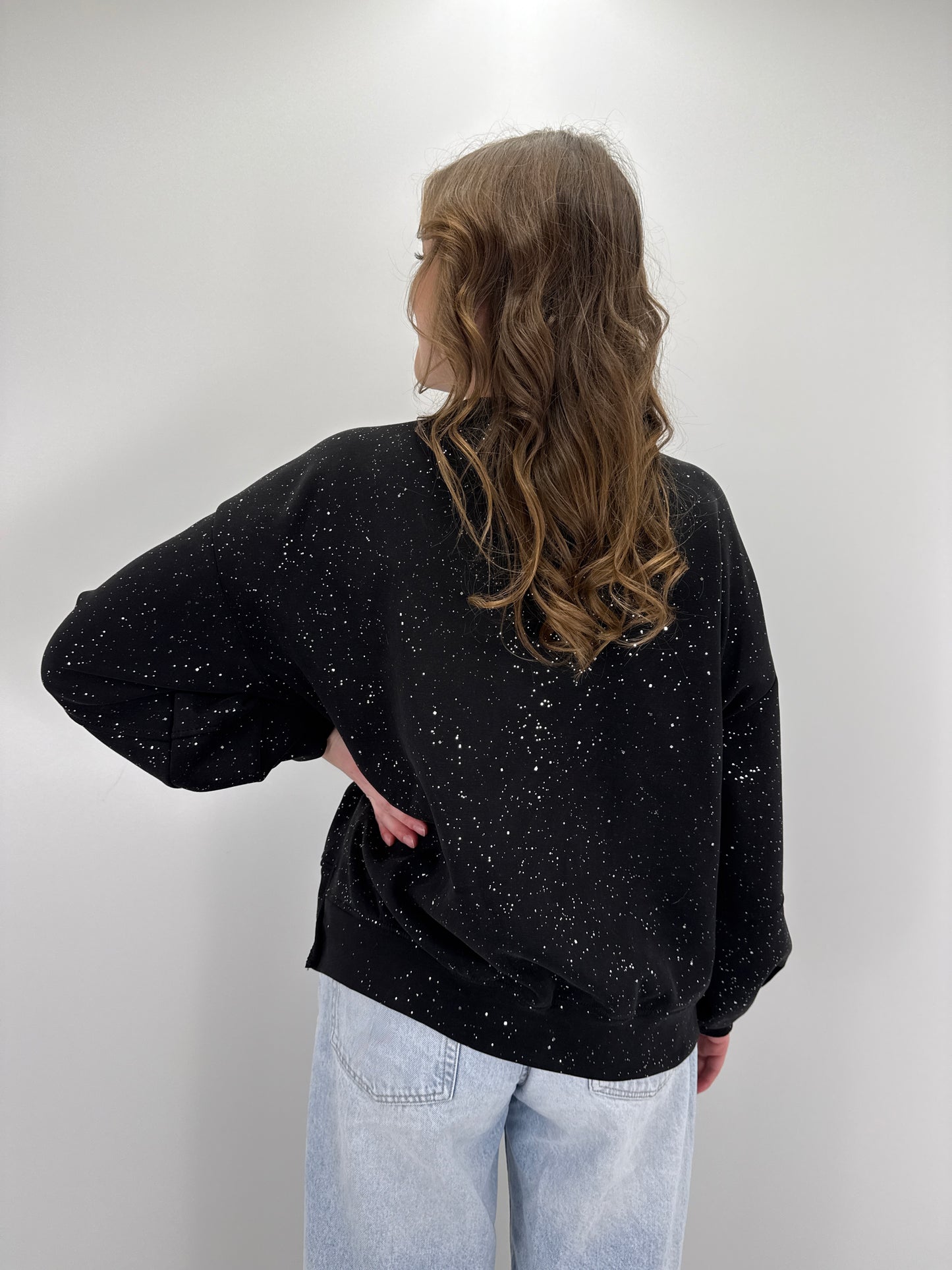 Sweatshirt Shiny - schwarz