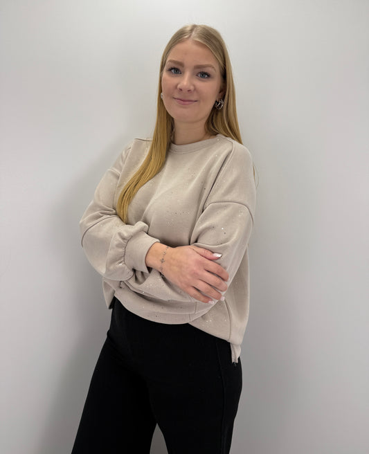 Sweatshirt Shiny - beige