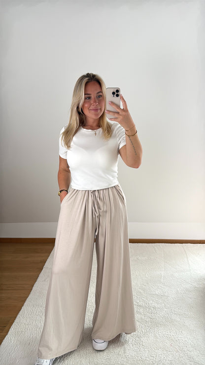Weite Hose Jessy - beige