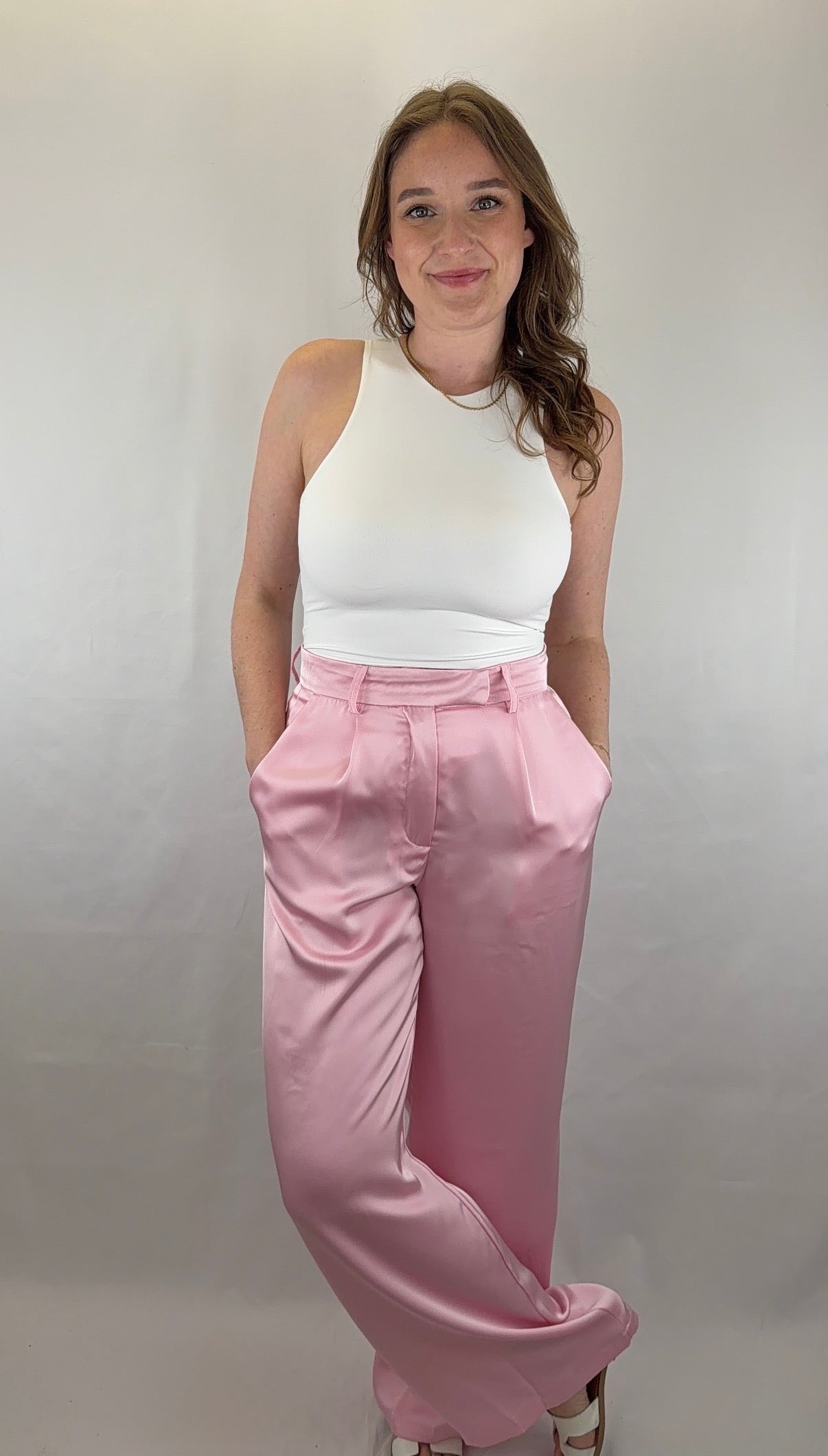 Satinhose Arina - rosa