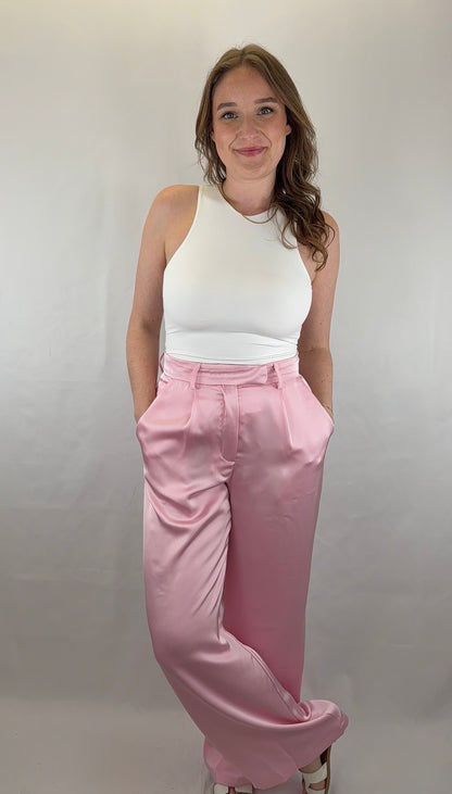 Satinhose Arina - rosa