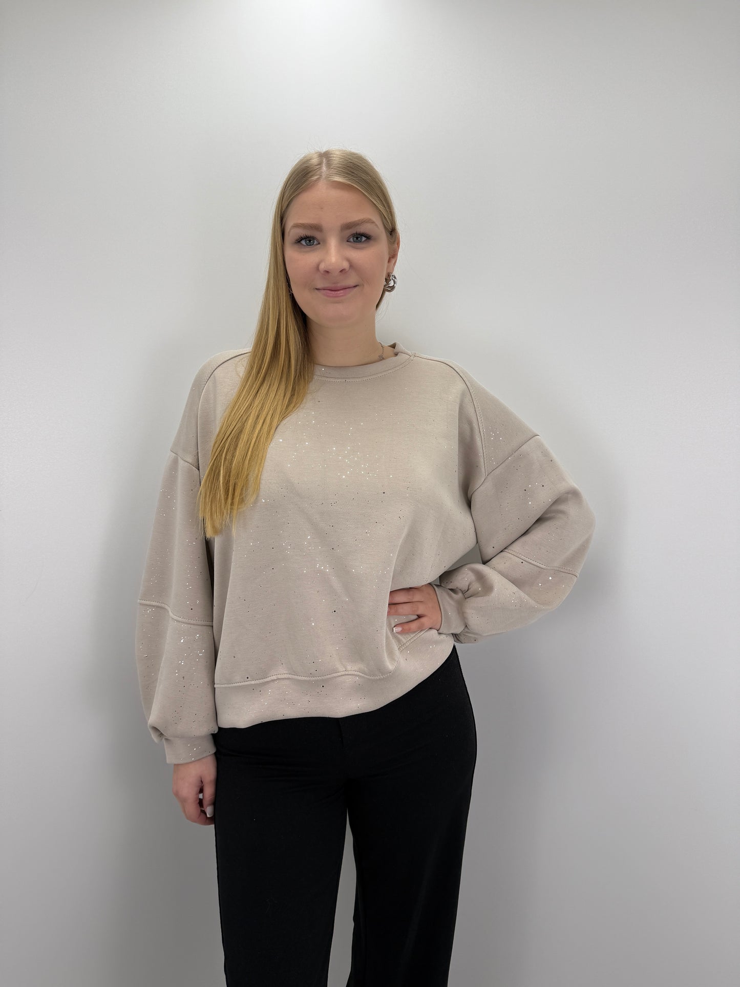 Sweatshirt Shiny - beige
