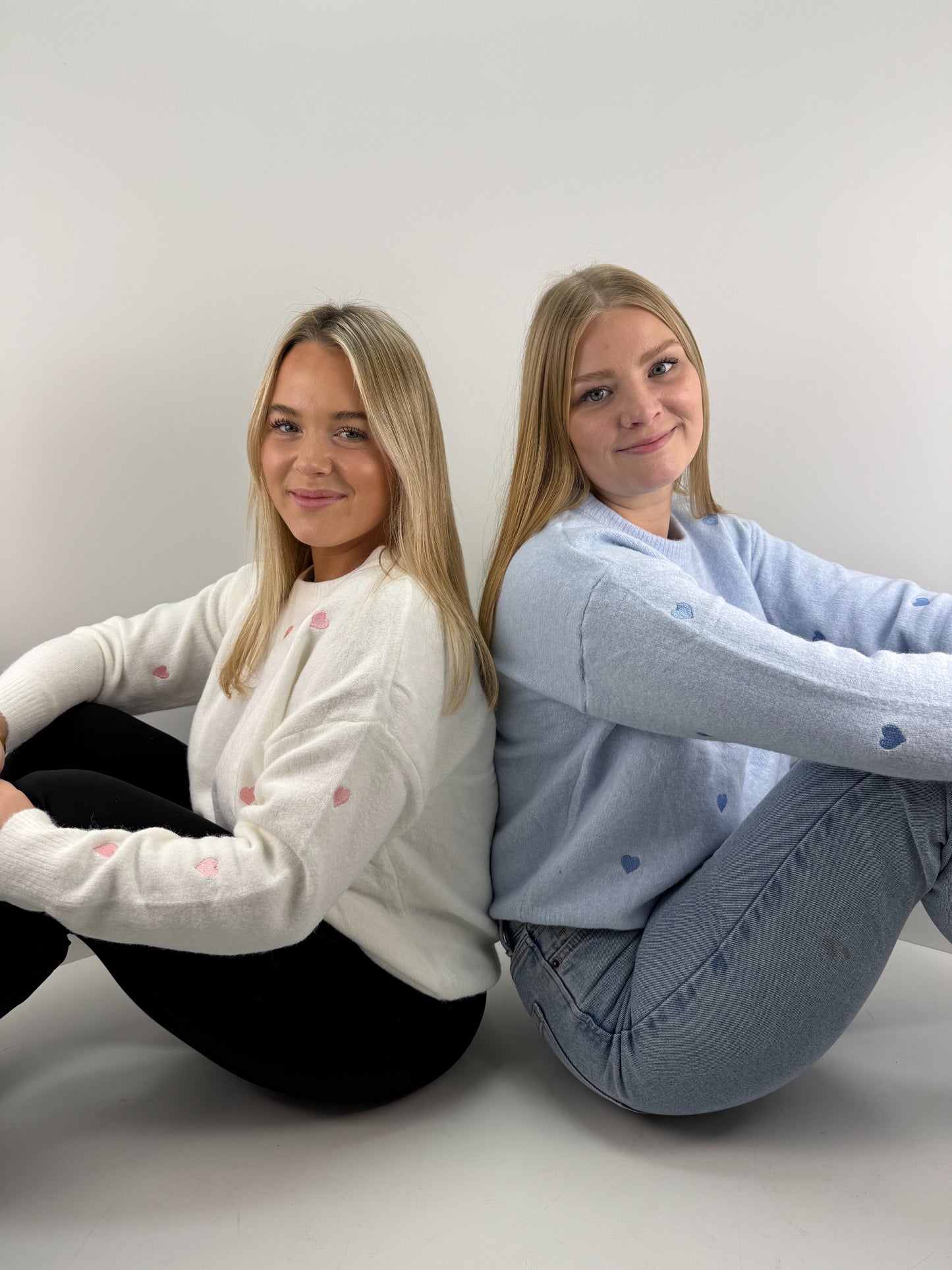 Pullover Hearts - weiß/rosa