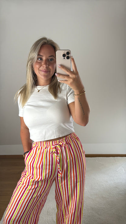 Gestreifte Hose Fiona - neon