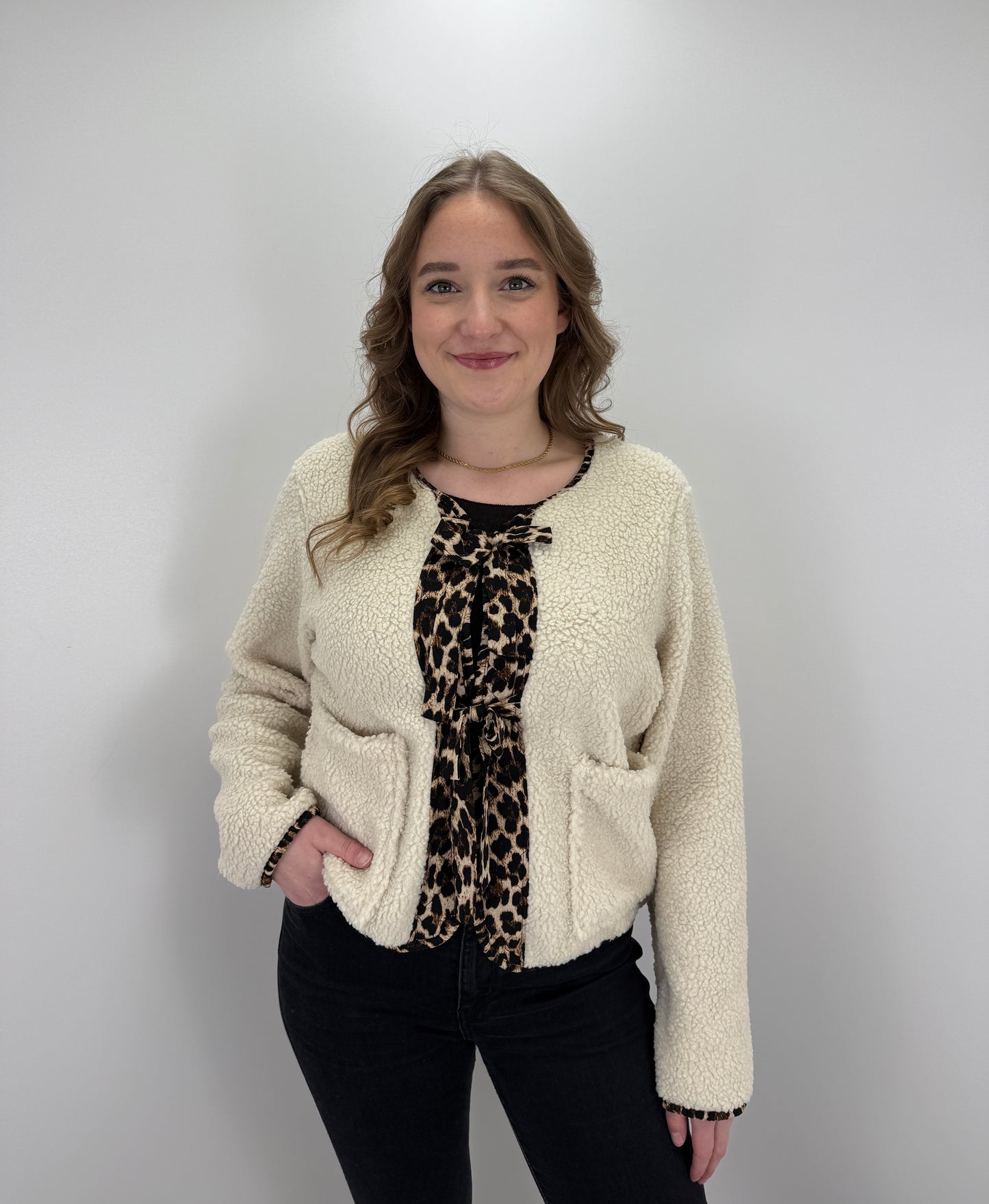 Teddyjacke Bowpard - creme