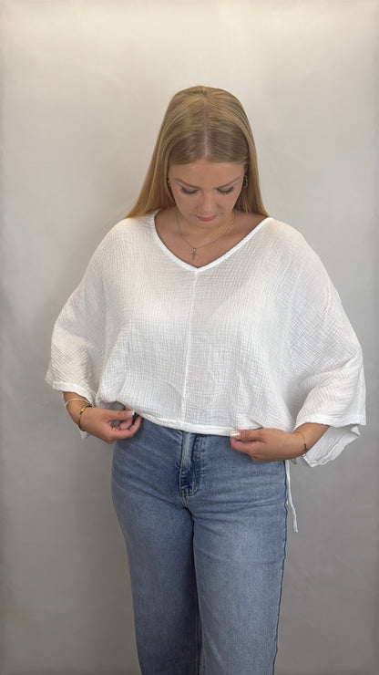 T-Shirt-Bluse Alexa - weiß