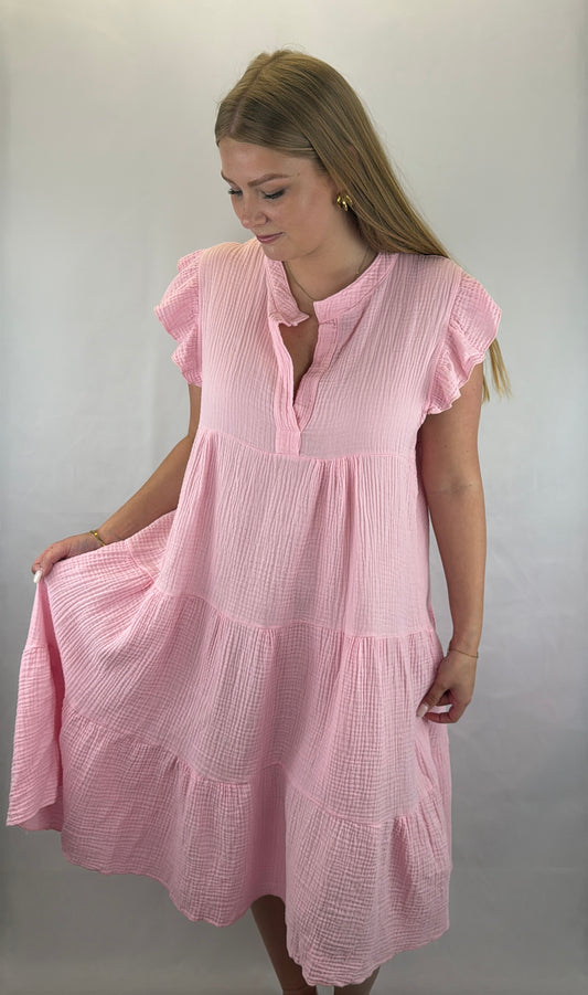Musselinkleid Lynn - rosa