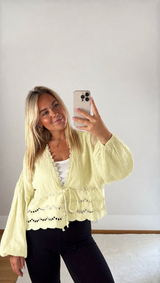 Musselinbluse Ida - gelb