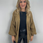 Basic Cardigan mit Ballonärmeln - mokka