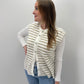 Pullunder Stripes- beige/weiß