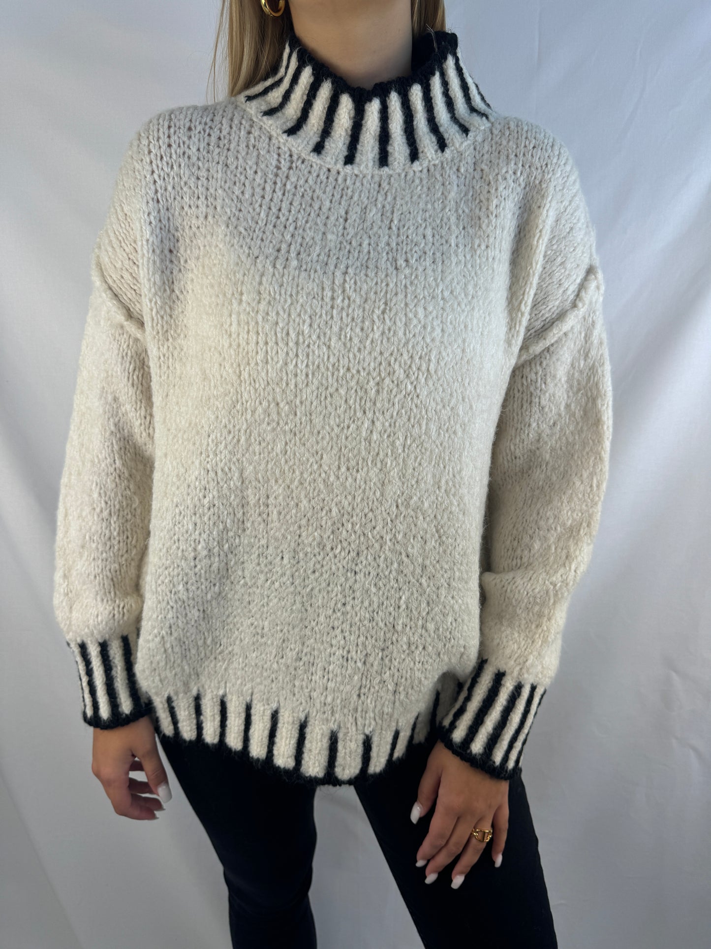 Oversize Pullover Stripes - creme