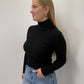 Rollkragenpullover Jasmin - schwarz