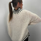 Oversize Pullover Stripes - creme